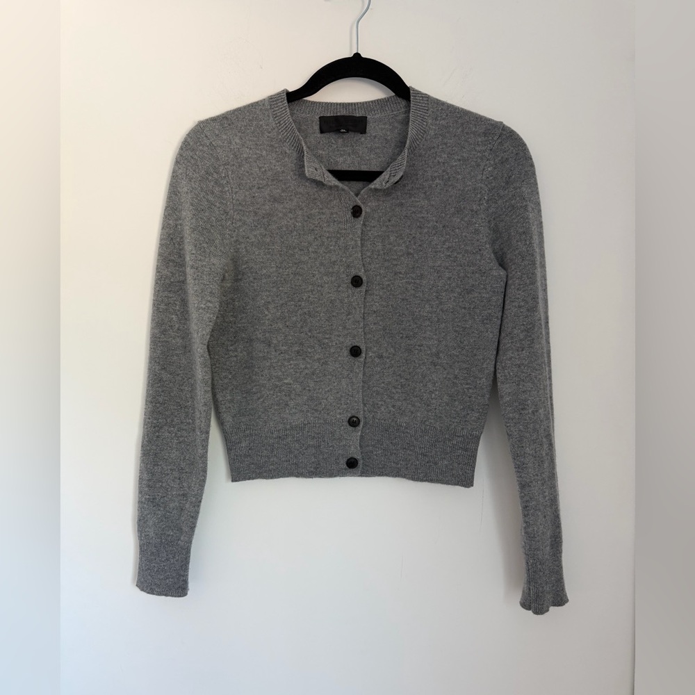 Nili Lotan XS March Cardigan Cashmere Grey Melange - Picture 6 of 14